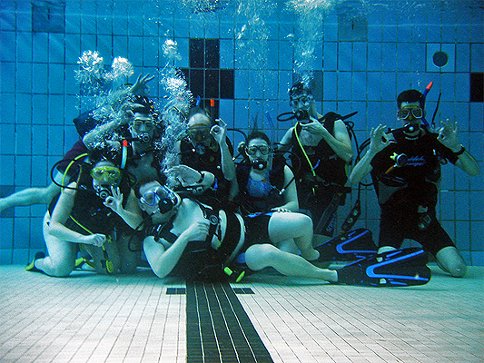 Groepsfoto Blue Divers
